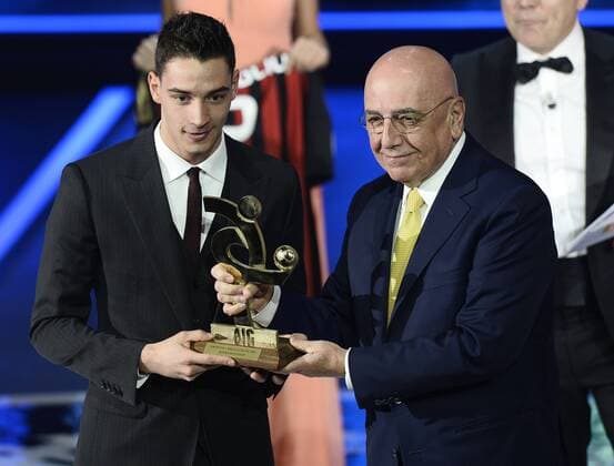 Db Milano 27 01 2014 - Gala Oscar del calcio AIC 2013 foto DanielexBuffa Image Sport pictured: Mattia De Sciglio-Adriano Galliani 