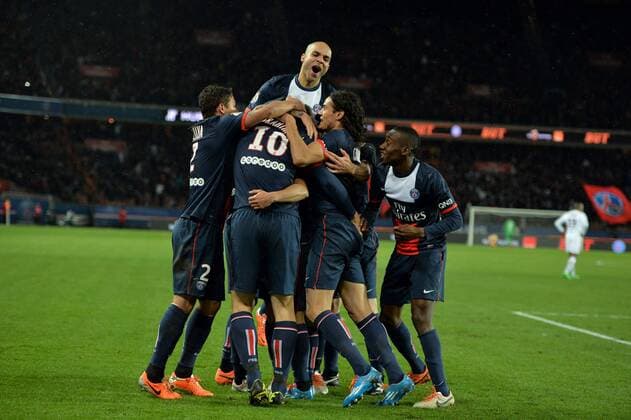 Zlatan Ibrahimovic (psg) - Edinson Cavani (psg) - Alex (psg) FOOTBALL : Paris SG vs Bordeaux - Ligue 1 - 31 01 2014 AnthonyBIBARD FEP Panoramic 