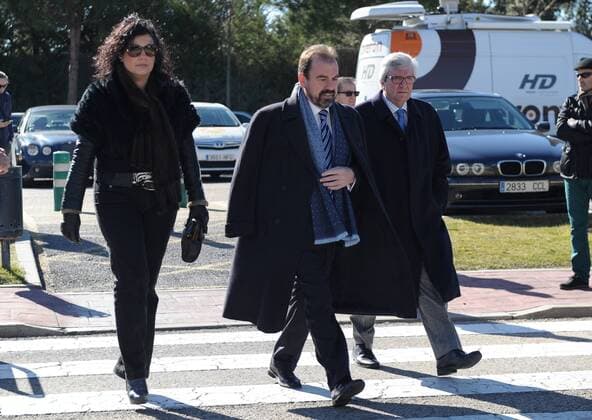 Getafe CF s President Angel Torres during the funeral ceremony in memory of the national soccer team coach Luis Aragones. February 2, 2014.  (1608369)