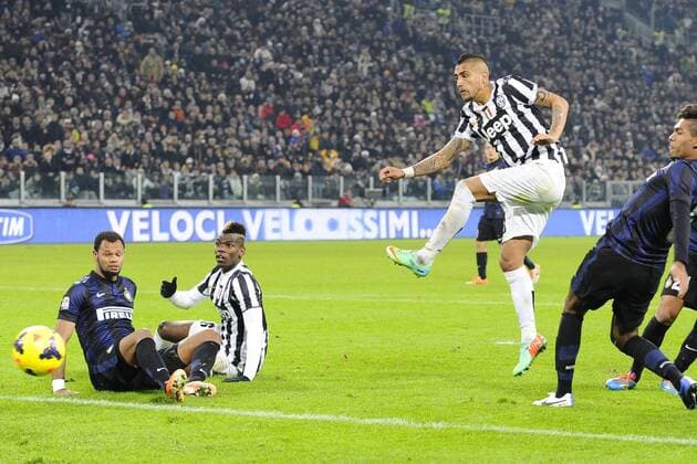 Arturo Vidal 3-0 Juventus. Goal celebration Torino 02-02-2014 Juventus Stadium - Football 2013 2014 Serie A. Juventus Turin - Inter Mailand. giuseppexceleste