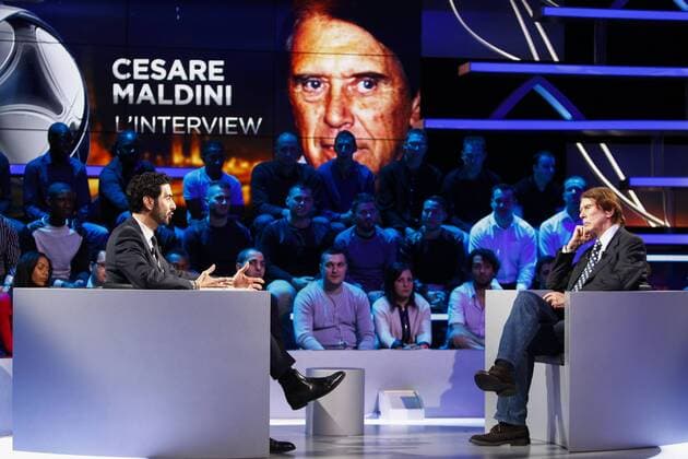 Alexandre Ruiz et Cesare Maldini (ITA) FOOTBALL : Emission Le Club du dimanche - Bein - GwendolineLeGoff 