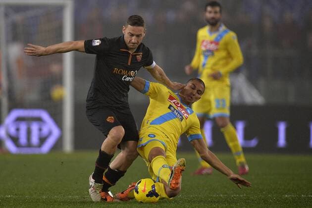 Francesco Totti Roma, Gokhan Inler Napoli Roma 05-02-2014 Stadio Olimpico - Football Calcio Coppa Italia 2013 2014 AS Roma - SSC Napoli andreaxstaccioli