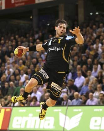 Foto: ..... Uwe Gensheimer ( Löwen ) Handball Herren 1. Bundesliga 05.02.2014 SG Flensburg - Rhein Neckar Löwen