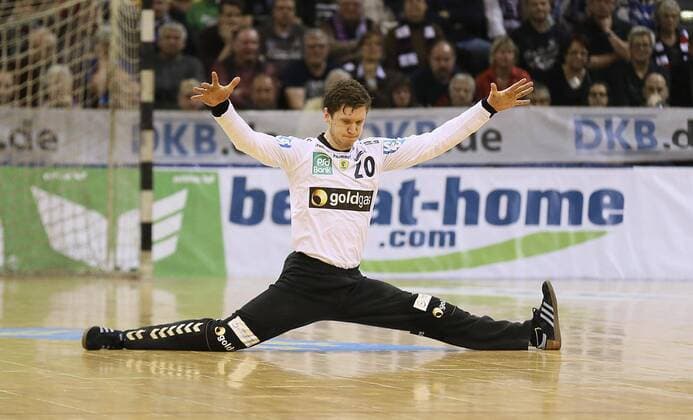 Foto: ..... Torwart Niklas Landin ( Löwen ) Handball Herren 1. Bundesliga 05.02.2014 SG Flensburg - Rhein Neckar Löwen
