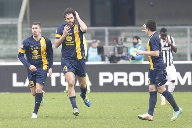IPP20140209 Football - soccer: Serie A, hellas verona - Juventus Turin, LUCA TONI 1-2 xHOCHxZWEIx xItalyxPhotoxPressx 