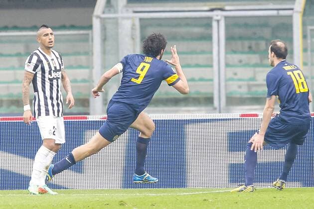 IPP20140209 Football - soccer: Serie A, hellas verona - Juventus Turin, LUCA TONI 1-2 xHOCHxZWEIx xItalyxPhotoxPressx 