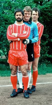 FC Bayern München Mittelfeldachse v,l, Gerd Müller ; Sepp Maier ; Franz Beckenbauer