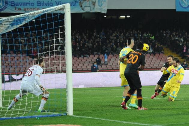 Feb. 12, 2014 - Naples, Italy - Naples, Italy - 12th Feb, 2014.Gonzalo Higuain goal Football Soccer : Italian TIM Cup match between SSC Napoli and SS Lazio at Stadio San Paolo in Naples, Italy. SSC Napoli v AS Roma - TIM cup  - ZUMAn23