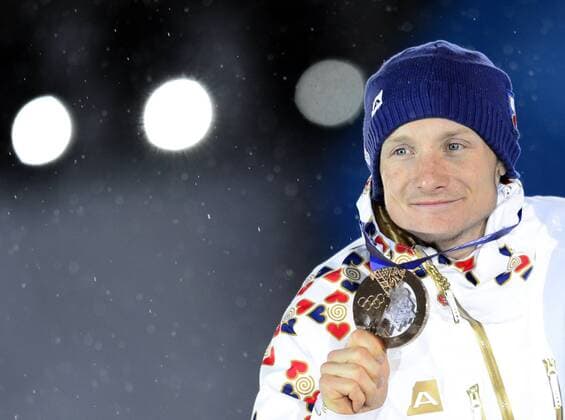 Medalist in the men s biathlon 15K mass start, Czech Republic s Ondrej Moravec poses with his bronze medal at the 2014 Winter Olympics in Sochi, Russia, Tuesday, February 18, 2014. (CTKxPhoto RomanxVondrous) CTKPhotoP201402180958701 