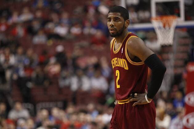 February 18, 2014: Cleveland Cavaliers point guard Kyrie Irving (2) looks on during the NBA Basketball Herren USA game between the Cleveland Cavaliers and the Philadelphia 76ers at the Wells Fargo Center in Philadelphia, Pennsylvania. The Cavaliers won 114-85. Christopher Szagola Cal Media NBA Basketball Herren USA 2014: Cavaliers vs 76ers FEB 18 - ZUMAcs7