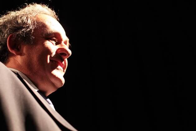 22.02.2014, Nizza - UEFA Pressekonferenz - UEFA Präsident MICHEL PLATINI -  20140222CSLG0107