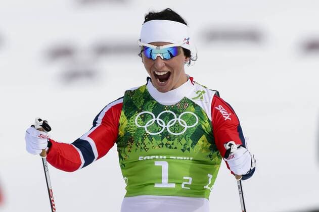 Marit BJÖRGEN Jubel Teamsprint Classic Laura Cross Country and Biathlon Center XXII. Olympische Winterspiele Sochi, Russland am 19.02.2014