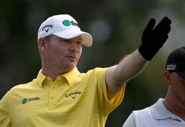 Feb. 27, 2014 - Palm Beach Gardens, FL, USA - Tommy Gainey gauges the wind on the 4th hole during the first round of the Honda Classic in Palm Beach Gardens, Fla., on Thursday, Feb. 27, 2014. 2014 Honda Classic - ZUMAm67