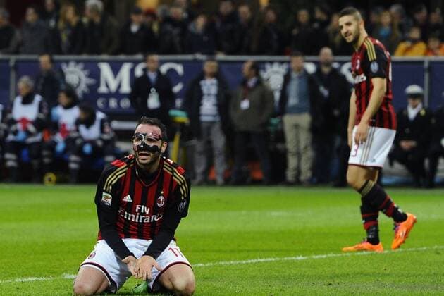 Mg Milano 02 03 2014 - campionato di calcio serie A AC Mailand vs Juventus Turin: Giampaolo Pazzini 