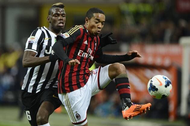 Paul Pogba Juventus, Urby Emanuelson Milan Milano 02-03-2014 Stadio Giuseppe Meazza - Football 2013 2014 Serie A. AC Mailand vs Juventus Turin giuseppexceleste