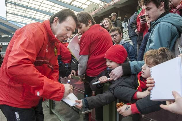 Brüssel, Training Belgien: Marc Wilmots Fans 