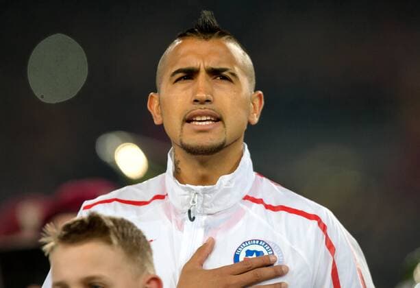 5. Maerz 2014: Stuttgart, Fussball Testspiel: Deutschland - Chile: Chiles Arturo Vidal.