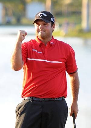 March 09, 2014, Patrick Reed celebrates by holding up his fist after winning the PGA Golf Herren - World Golf Championship - Final Round at Trump National Doral in Doral, Florida GOLF: MAR 09 PGA Golf Herren - World Golf Championships-Cadillac Championship - Final Round Icon20180932 EDITORIAL USE ONLY