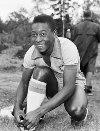 Fussball WM 1958 in Schweden. Pele (Bras.) im Trainingsquartier HM
