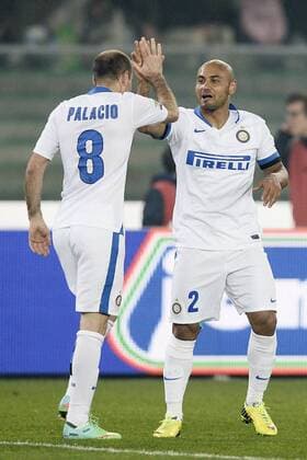 Verona 15 03 2014 - campionato di calcio serie A Hellas Verona - Inter Mailand; Rodrigo Palacio 