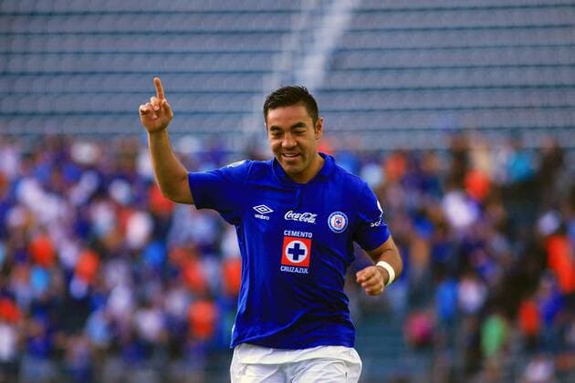 DISTRITO FEDERAL, MEXICO - MARZO 15: Marco Fabian de la Mora del Cruz Azul en festejo durante el juego de la jornada 11 del Torneo Clausura 2014 de la Liga MX en el Estadio Azul, el 15 de Marzo de 2014 en el Distrito Federal, Mexico (Foto: Manuel Velasquez JAM MEDIA) CD Cruz Azul vs Club Tijuana - Clausura 2014 Liga MX 