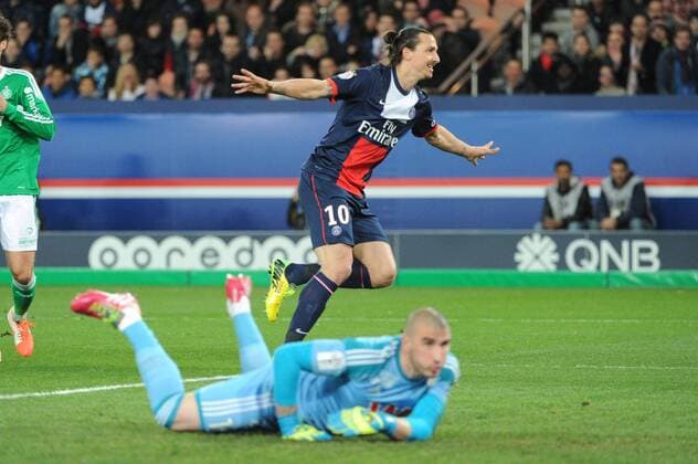 Zlatan IBRAHIMOVIC - ATTITUDE - JOIE FOOTBALL : Paris Saint Germain (PSG) vs AS Saint Etienne - Ligue 1 - 16 03 2014 JeanBIBARDFEP 
