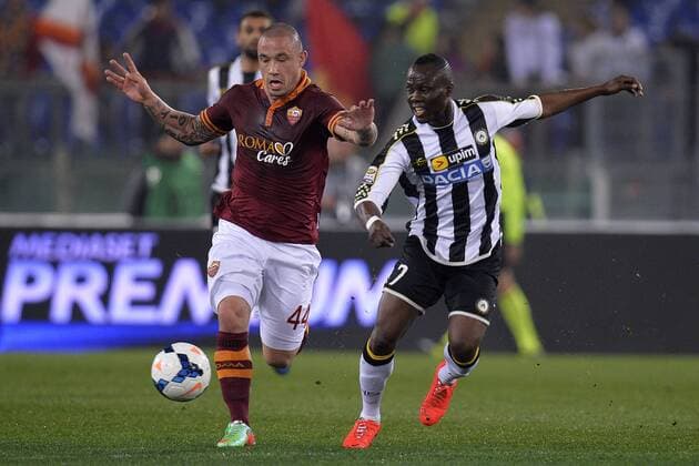 Radja Nainggolan Roma, Badu Udinese Roma 17-03-2014 Stadio Olimpico - Football Calcio 2013 2014 Campionato italiano Serie A AS Roma - Udinese Calcio andreaxstaccioli