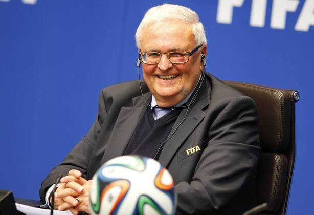 FIFA Member Dr. Theo Zwanziger (Germany) with a black Eye at FIFA Executive Committee Meeting in Zurich, Switzerland on Friday, 21.03.2014. Main Topic was the Financial Report with 72 Million USD positive Result. FIFA Executive Committee Meeting in Zurich