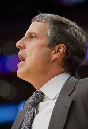 March 21, 2014 - Los Angeles, California, U.S - Randy Wittman coach of the Washington Wizards during their NBA Basketball Herren USA game against the Los Angeles Lakers on Friday March 21, 2014 at Staples Center in Los Angeles California. Wizards defeated Lakers, 117-107. JAVIER ROJAS PI LA Lakers vs Washington Wizards  - ZUMAp12