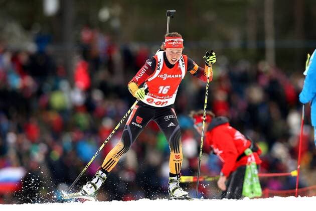 BIATHLON - IBU WC Oslo OSLO,NORWEGEN,23.MAR.14 - BIATHLON - IBU Weltcup Finale, 12,5km Massenstart der Damen. Bild zeigt Laura Dahlmeier (GER). 