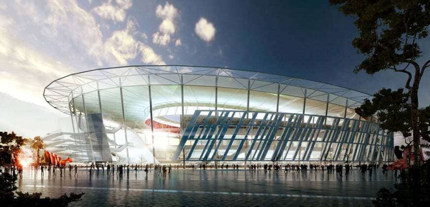 Rendering of the project of the new As Roma stadium Roma 26-03-2014 antoxbalda