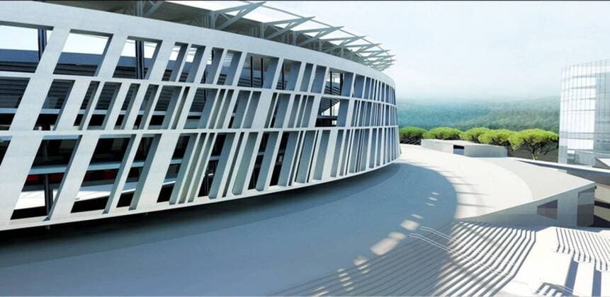 Rendering of the project of the new As Roma stadium Roma 26-03-2014 antoxbalda