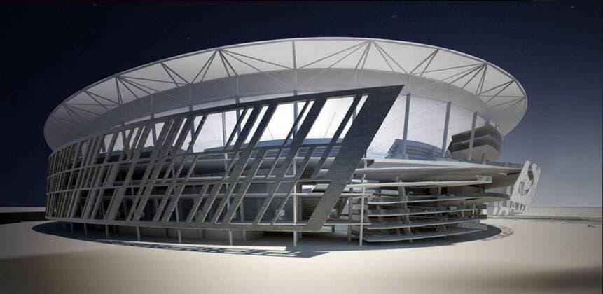 Rendering of the project of the new As Roma stadium Roma 26-03-2014 antoxbalda