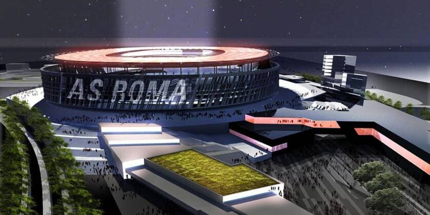 Rendering of the project of the new As Roma stadium Roma 26-03-2014 antoxbalda
