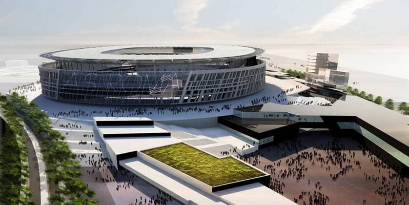 Rendering of the project of the new As Roma stadium Roma 26-03-2014 antoxbalda