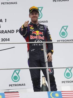 Sebastian Vettel; Red Bull Racing, Podium, Malaysia in Kuala Lumpur Sepang 30.03.2014 Photo:mspb Thomas Melzer Sebastian Vettel; formula 1 GP, Malaysia,