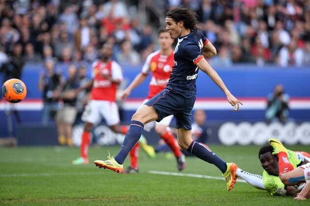 BUT Edinson Cavani (psg) FOOTBALL : Paris SG vs Reims - Ligue 1 - 05 04 2014 AnthonyBIBARDFEP 