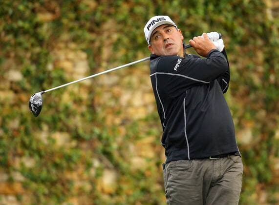 April 8, 2014 - Augusta, GA, USA - The 2009 Masters champion Angel Cabrera, who finished second to Adam Scott in the 2013 Masters in a sudden-death playoff, hits his drive teeing off on the No. 2 hole during his practice round at Augusta National Golf Club on Tuesday, April 8, 2014, in Augusta, Ga. PGA - ZUMAm67
