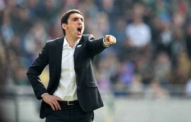 FUSSBALL 1. BUNDESLIGA SAISON 2013 2014 30. SPIELTAG Hannover 96 - Hamburger SV 12.04.2014 Trainer Tayfun Korkut (Hannover 96) 