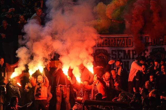 Fans Roma Supporters Roma 12-04-2014 Stadio Olimpico - Football Calcio 2013 2014 Serie A, AS Rom andreaxstaccioli