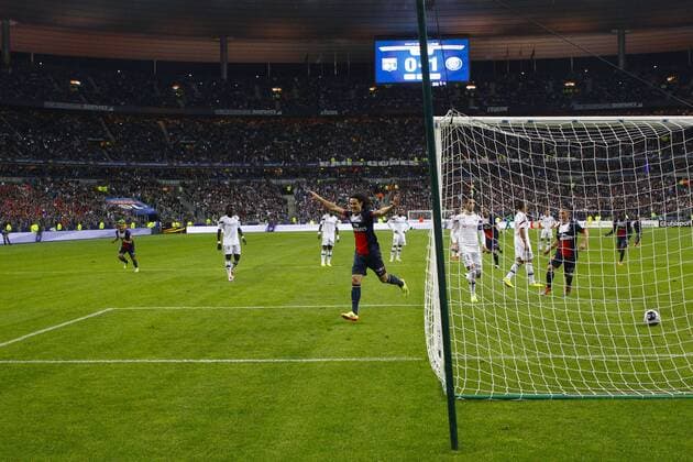 Edinson Cavani (PSG) FOOTBALL : Lyon vs PSG - Finale Coupe de la Ligue - 19 04 2014 GwendolineLeGoff Panoramic 