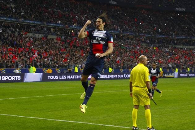 Edinson Cavani (PSG) FOOTBALL : Lyon vs PSG - Finale Coupe de la Ligue - 19 04 2014 GwendolineLeGoff Panoramic 