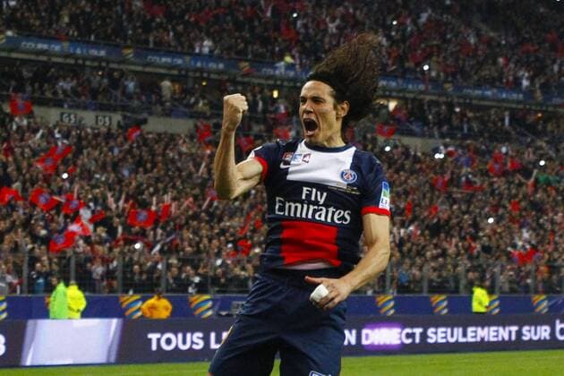 Edinson Cavani (PSG) FOOTBALL : Lyon vs PSG - Finale Coupe de la Ligue - 19 04 2014 GwendolineLeGoff Panoramic 