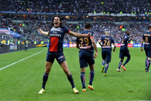 Edinson Cavani (psg) FOOTBALL : Paris SG vs Lyon - Finale Coupe de la Ligue - 19 04 20144 AlexisReau FEP Panoramic 