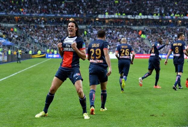 Edinson Cavani (psg) FOOTBALL : Paris SG vs Lyon - Finale Coupe de la Ligue - 19 04 20144 AlexisReau FEP Panoramic 