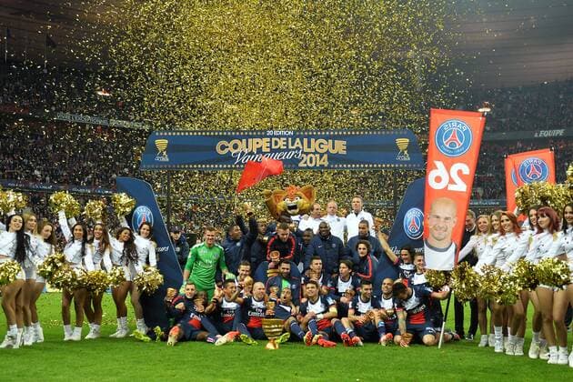 Paris St Germain, Champion Coupe de la Ligue: FOOTBALL : Paris Saint Germain (PSG) - Finale Coupe de la Ligue - 19 04 20144 AnthonyBIBARDFEP 