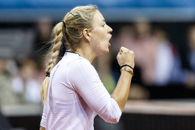 Angelique Kerber (GER) ballt die Faust Tennis, WTA, Porsche Tennis Grand Prix, 22.04.2014 EP_ans