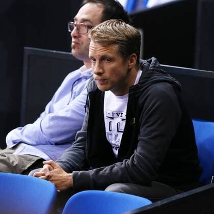 Oliver Pocher zu Besuch beim Spiel von Sabine Lisicki (GER) Porsche Tennis Grand Prix, 2014, Stuttgart