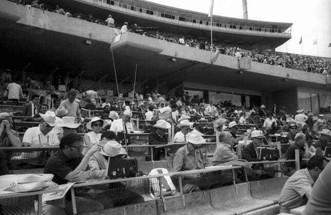 Olympische Spiele 1968 in Mexiko - Reportertribüne