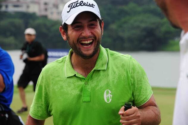 Alexander Levy of France laughs after winning the championship of the Volvo China Open in the final round match in Shenzhen city, south Chinas Guangdong province, 27 April 2014. Alexander Levy was so relaxed on the course at the China Open on Sunday (27 April 2014), not even a double bogey that erased his comfortable lead could wipe the grin from his face. Rather than get down over what could have been a costly mistake, the 23-year-old Frenchman recovered with back-to-back birdies on his final two holes to capture his maiden European Tour title by four strokes over Tommy Fleetwood. The smile, he said, was the key to victory. You need to take the pleasure on the golf course and keep the smile because if you are upset about a missed shot or not lucky because you make a lip out or something like that, it s not good to have this feeling on the golf course, he said. You need to enjoy and h  20140427_30762